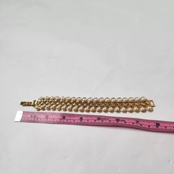 Avon Vintage Faux Pearl Bracelet Layered - Picture 4 of 4